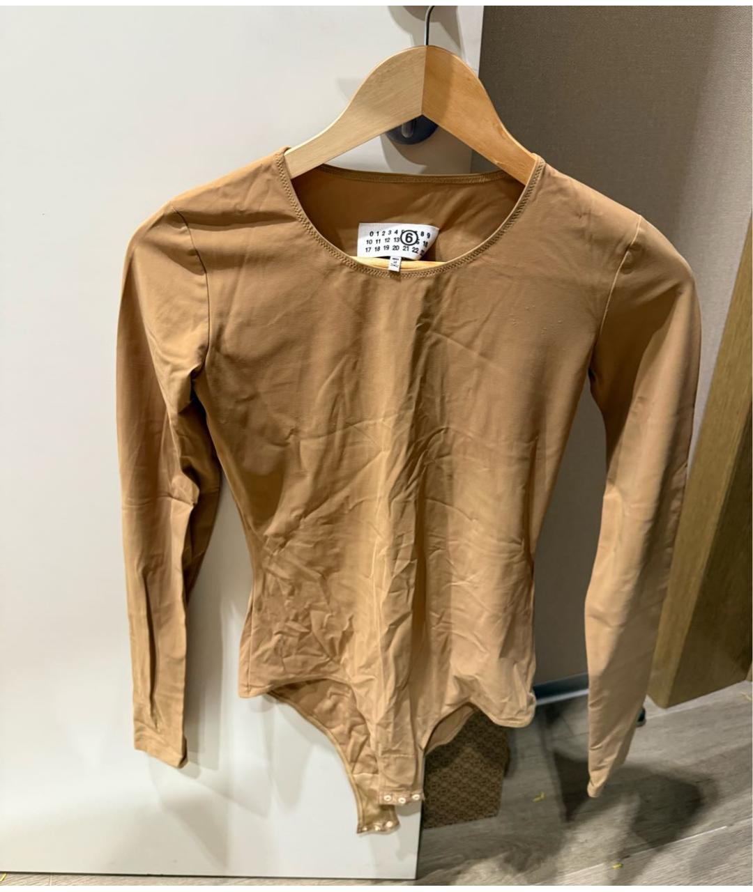 MAISON MARGIELA Бежевый полиамидовый джемпер / свитер, фото 6