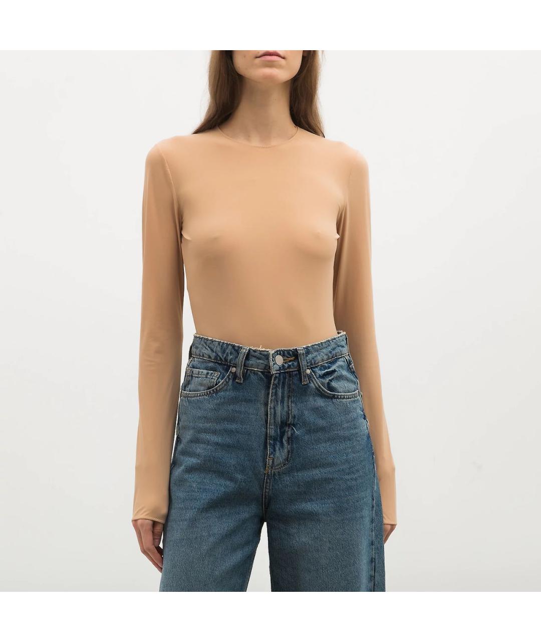 MAISON MARGIELA Бежевый полиамидовый джемпер / свитер, фото 4