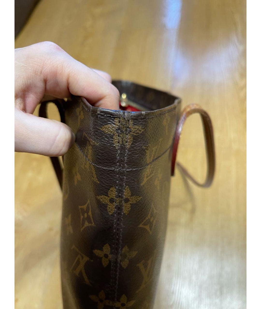 LOUIS VUITTON Коричневая сумка тоут, фото 8