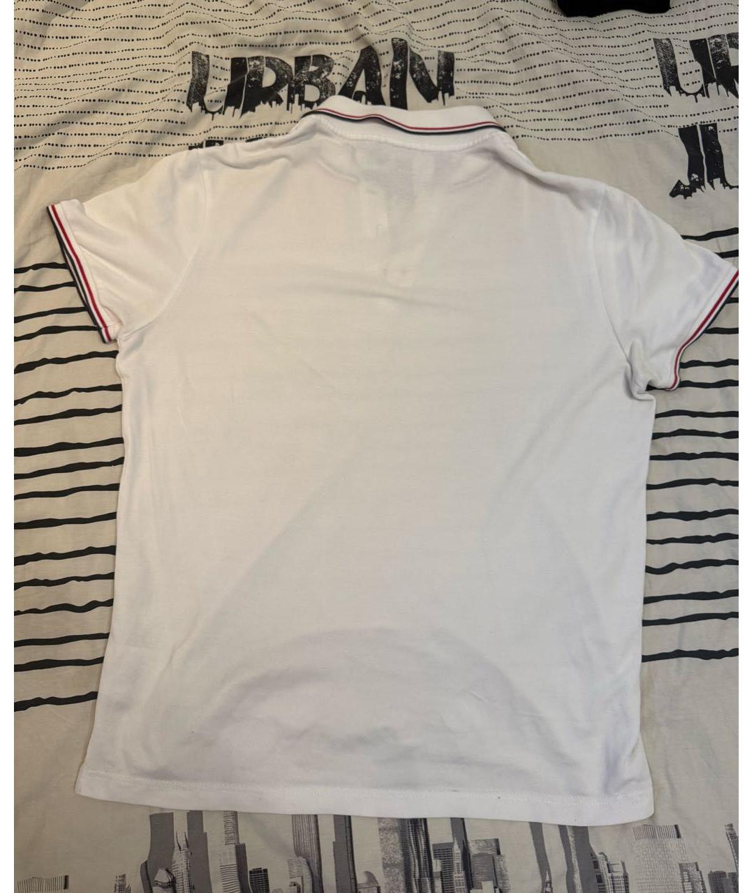 MONCLER Белое поло с коротким рукавом, фото 2