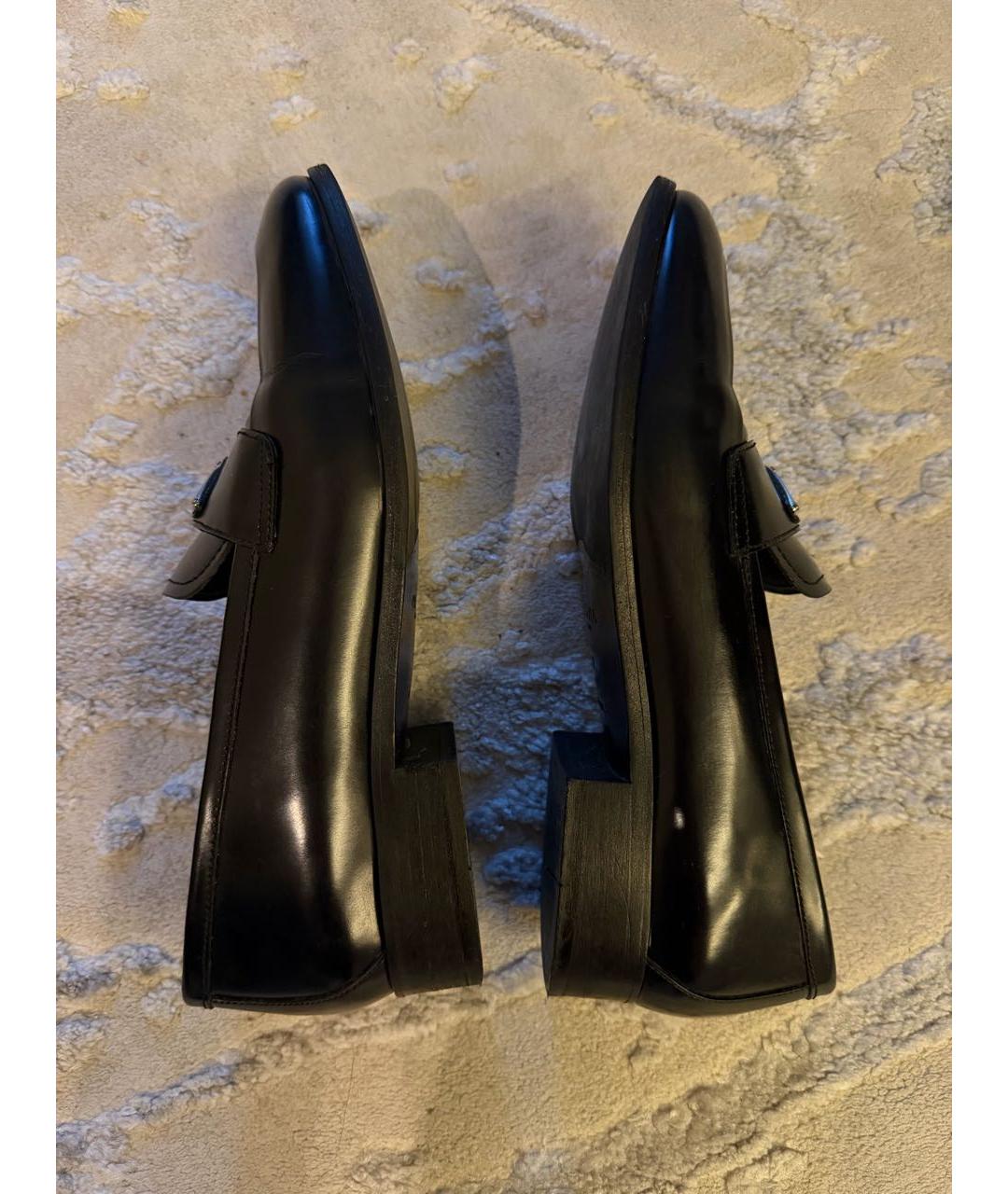 PRADA Черные кожаные лоферы, фото 7