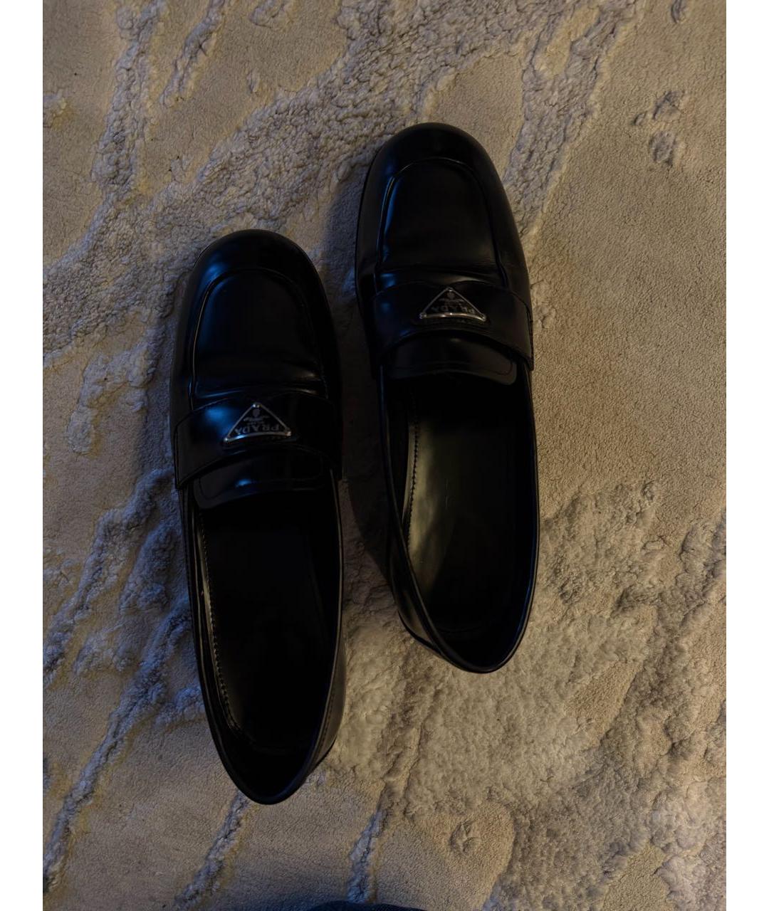 PRADA Черные кожаные лоферы, фото 4