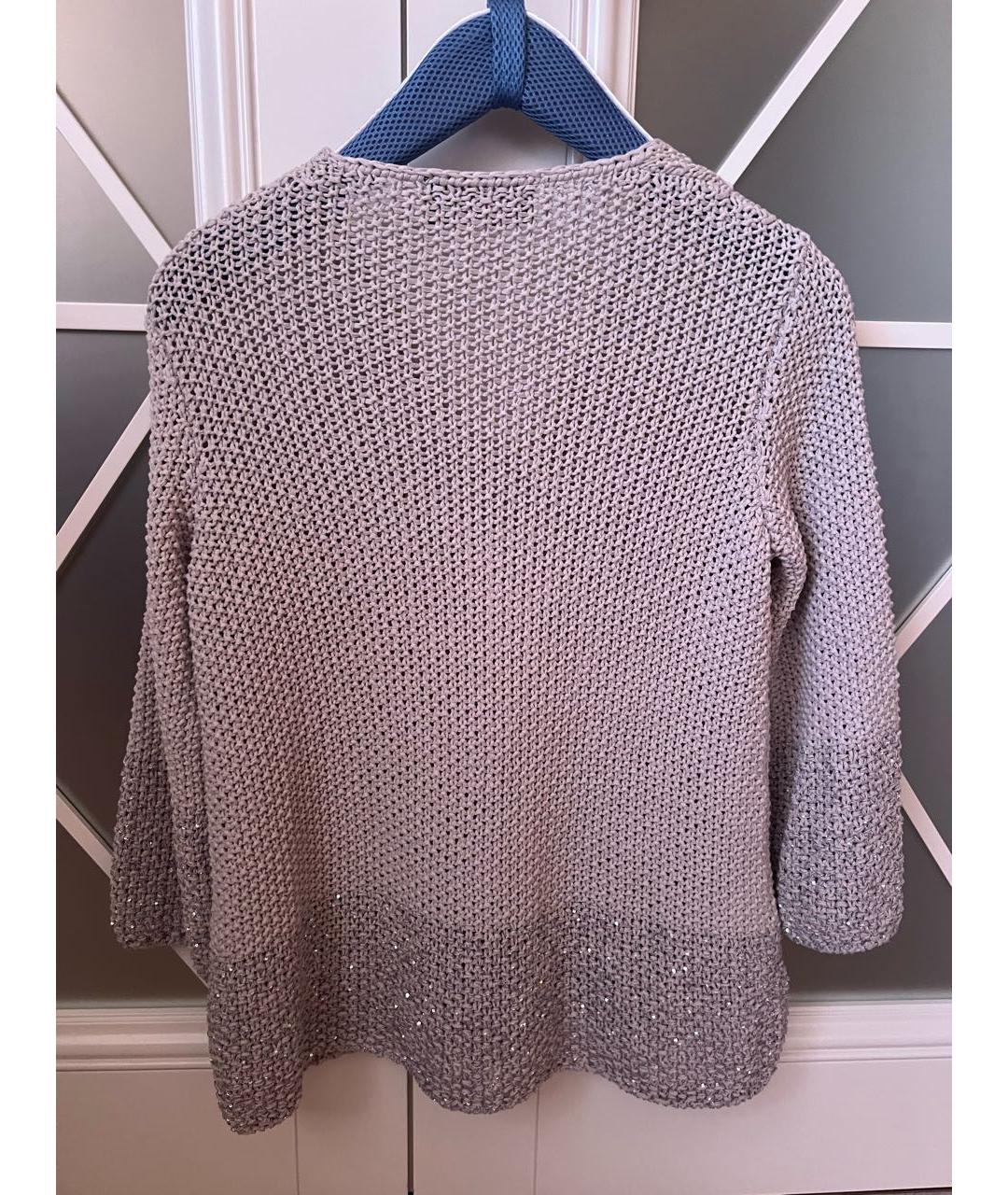 LES COPAINS Серебрянный хлопковый джемпер / свитер, фото 3