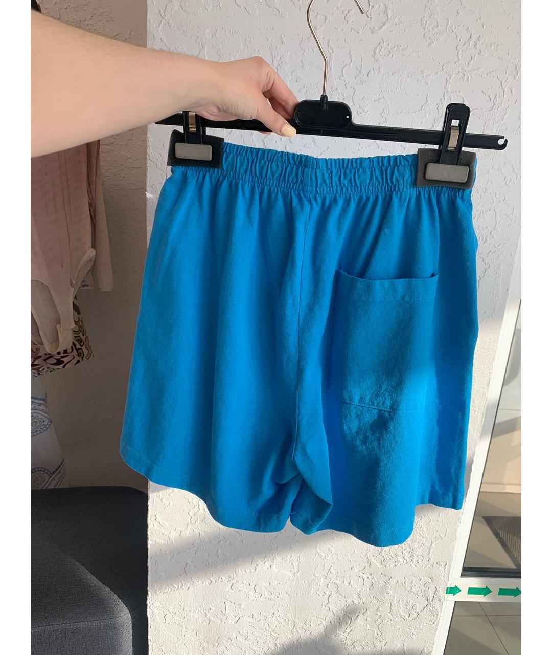 SPORTY AND RICH Голубые хлопковые шорты, фото 2
