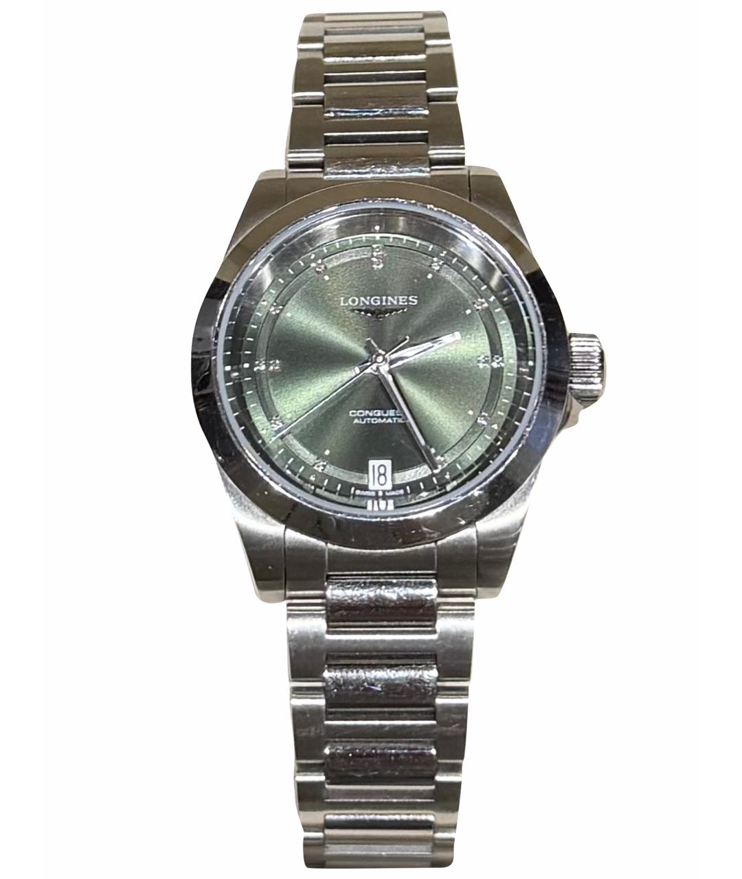 LONGINES Зеленые стальные часы, фото 1