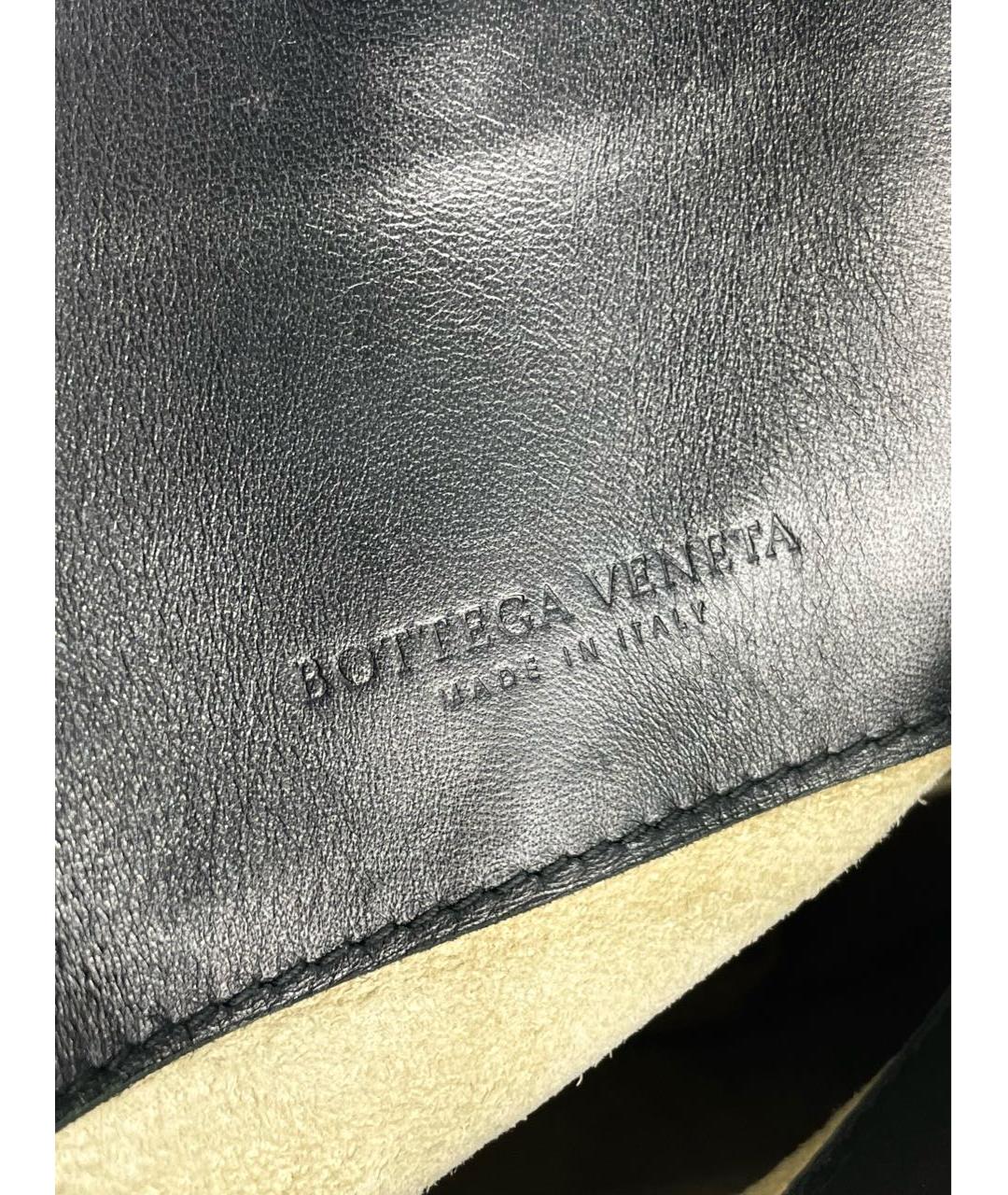 BOTTEGA VENETA Черная кожаная сумка тоут, фото 5