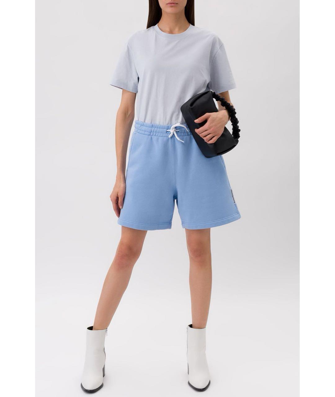 ALEXANDER WANG Голубые хлопковые шорты, фото 7