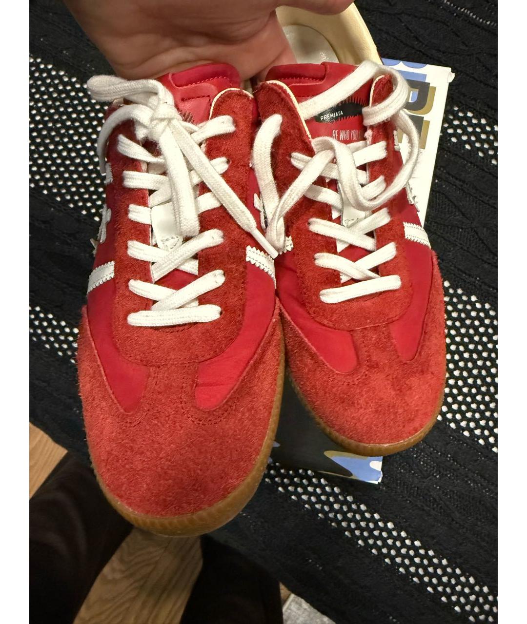 PREMIATA Красные замшевые кеды, фото 4