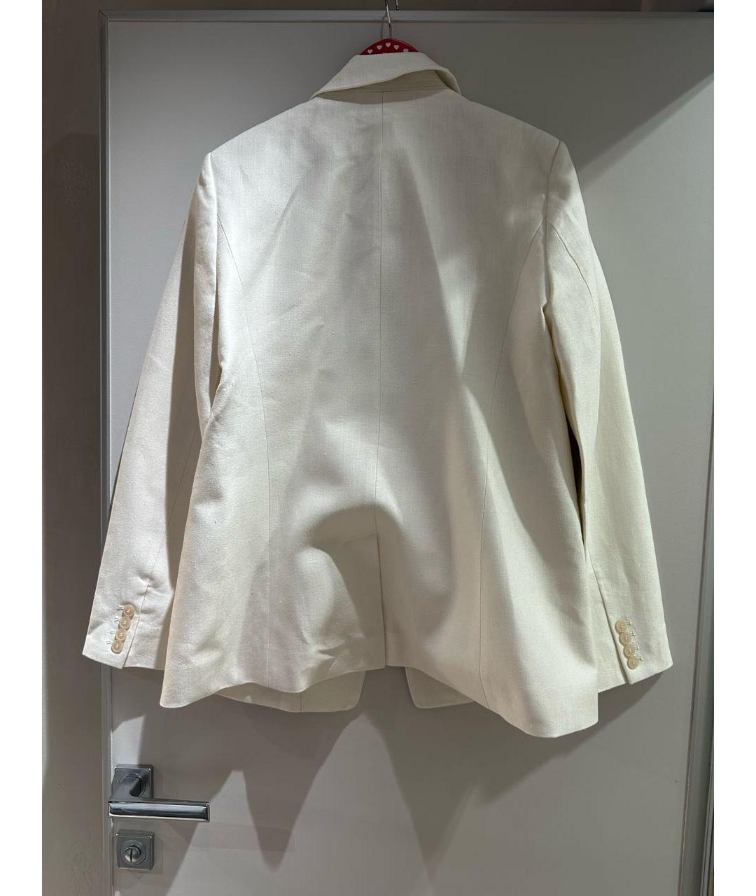 FOR LOVE AND LEMONS Белый льняной жакет/пиджак, фото 2