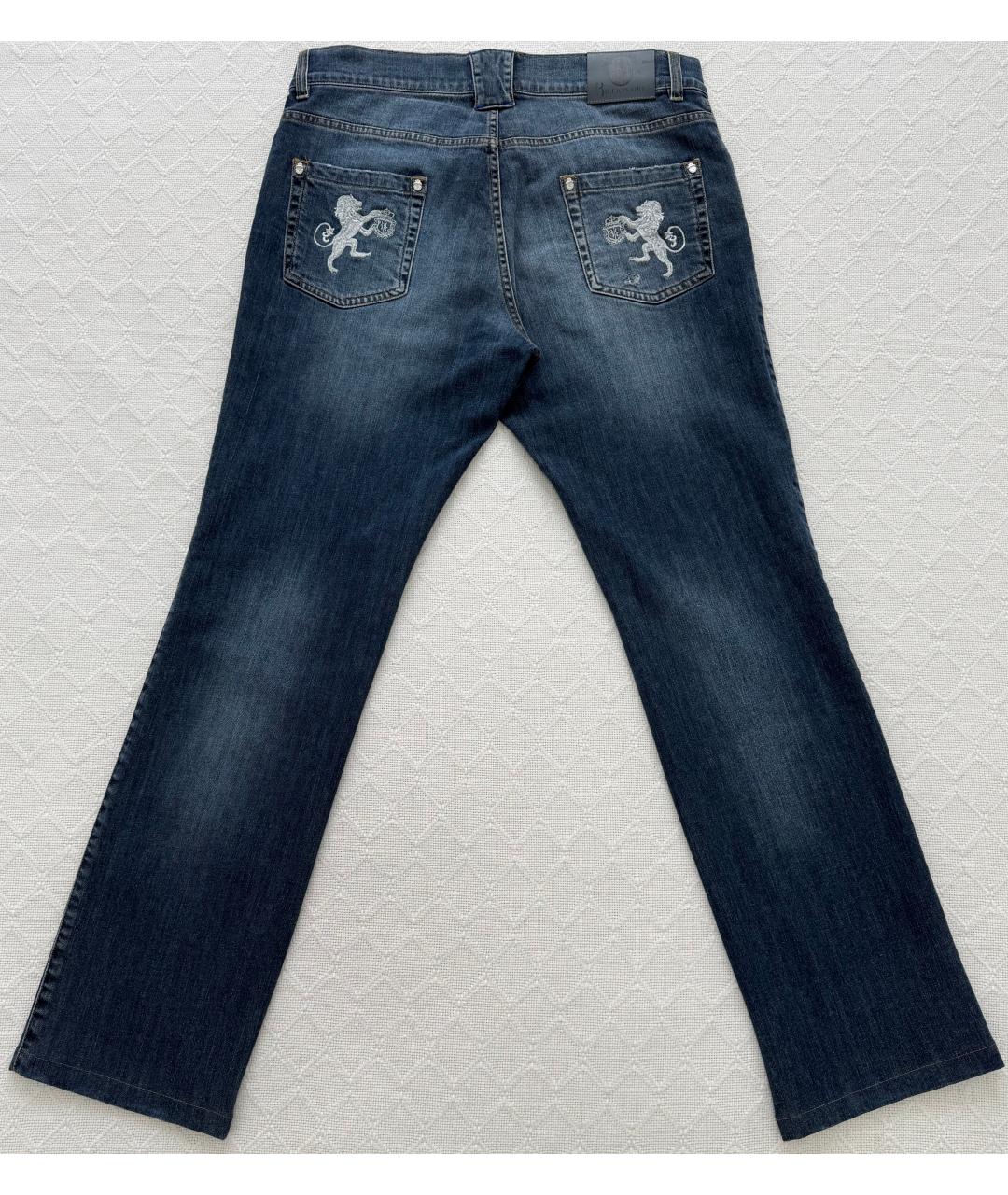 BILLIONAIRE Синие хлопковые прямые джинсы, фото 3