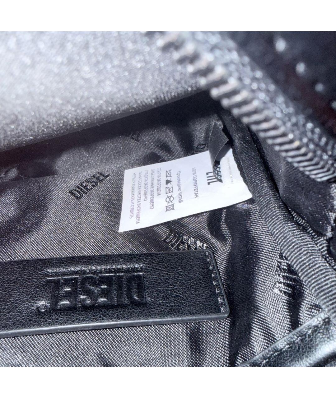 DIESEL Черная барсетка из искусственной кожи, фото 5