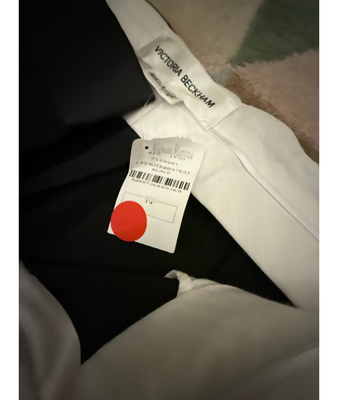 VICTORIA BECKHAM Черные брюки широкие, фото 4