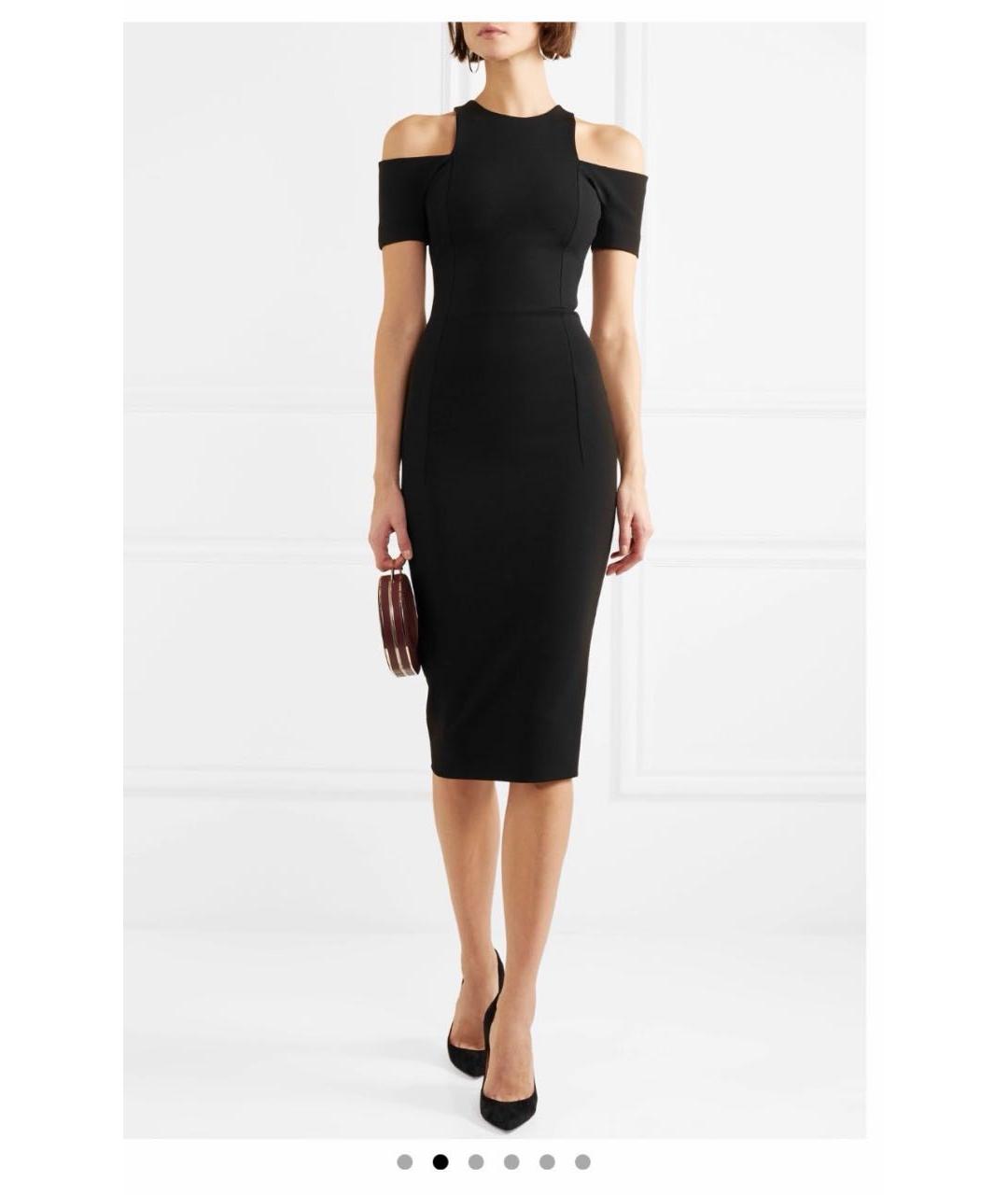 VICTORIA BECKHAM Черное коктейльное платье, фото 5