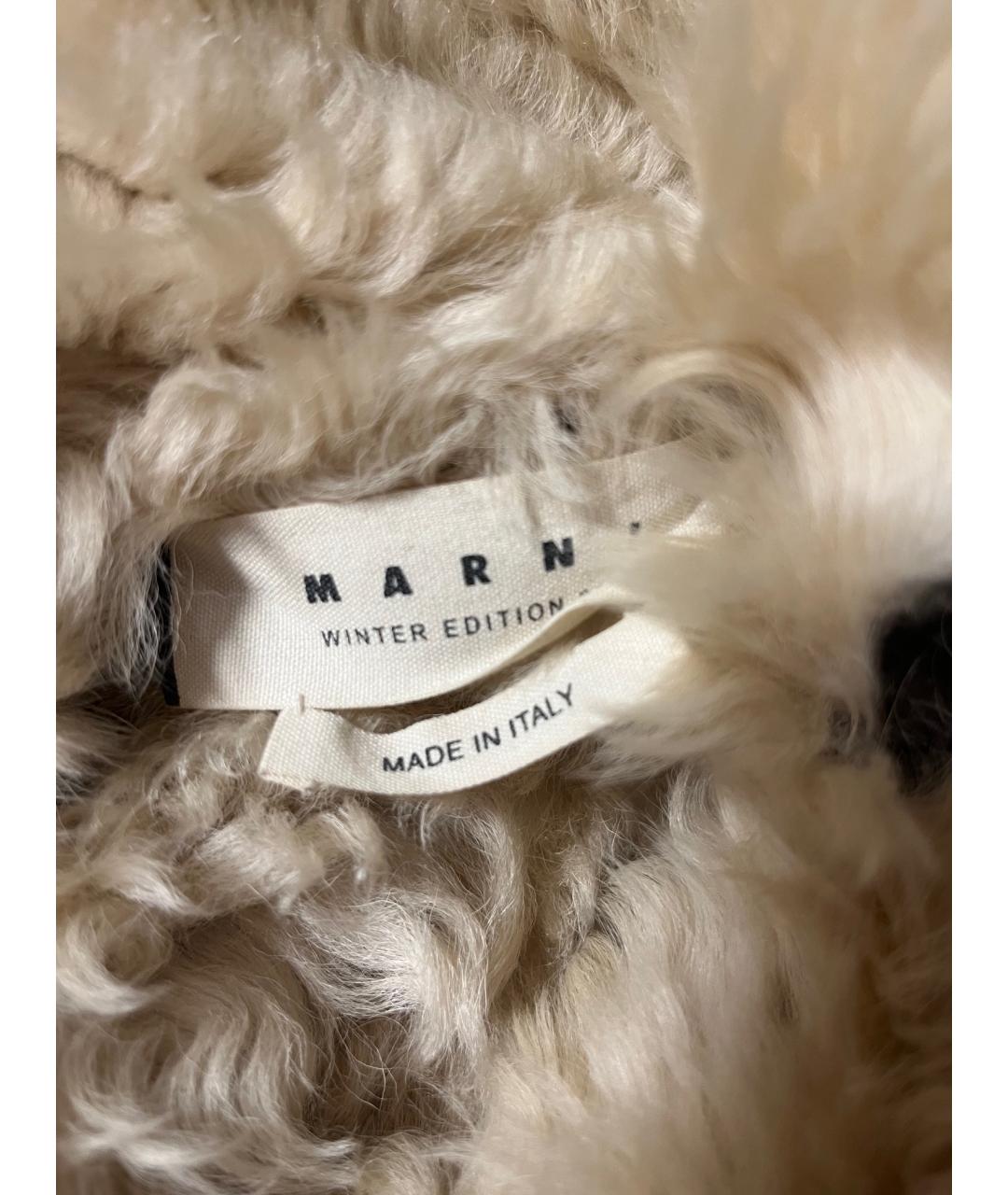 MARNI Бежевая меховая дубленка, фото 3