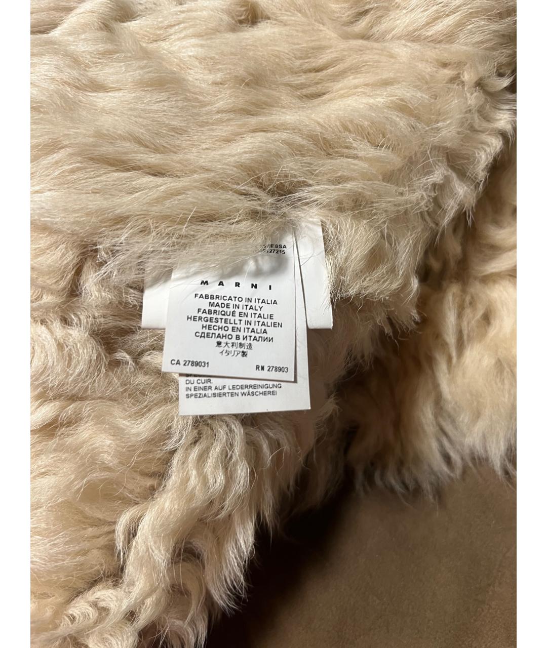 MARNI Бежевая меховая дубленка, фото 4