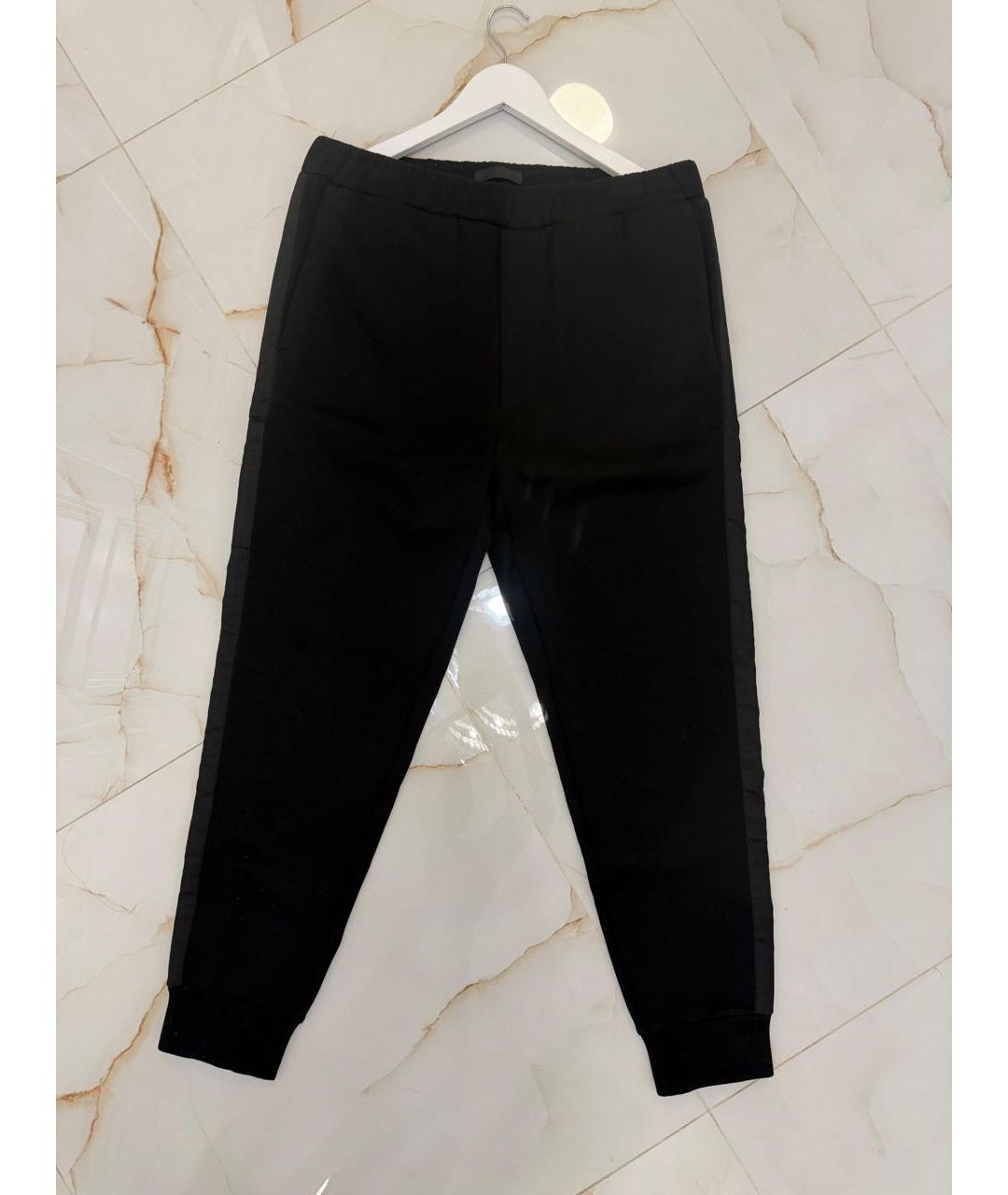 PRADA Черные хлопковые повседневные брюки, фото 5