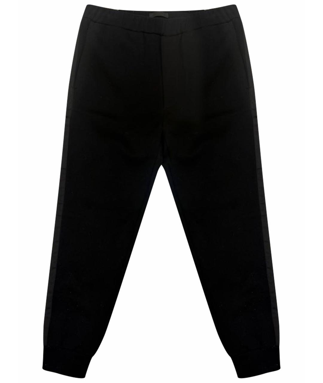 PRADA Черные хлопковые повседневные брюки, фото 1