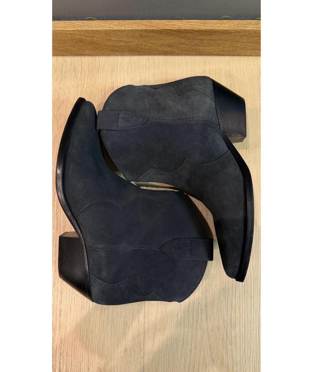 ISABEL MARANT Темно-синие замшевые ботильоны, фото 5