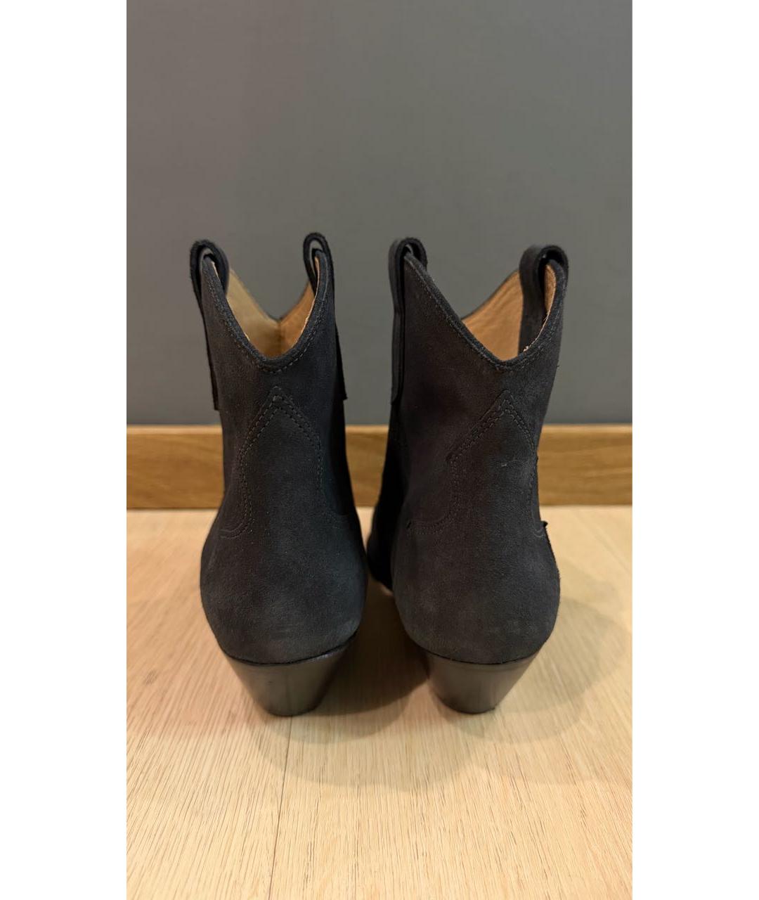 ISABEL MARANT Темно-синие замшевые ботильоны, фото 4