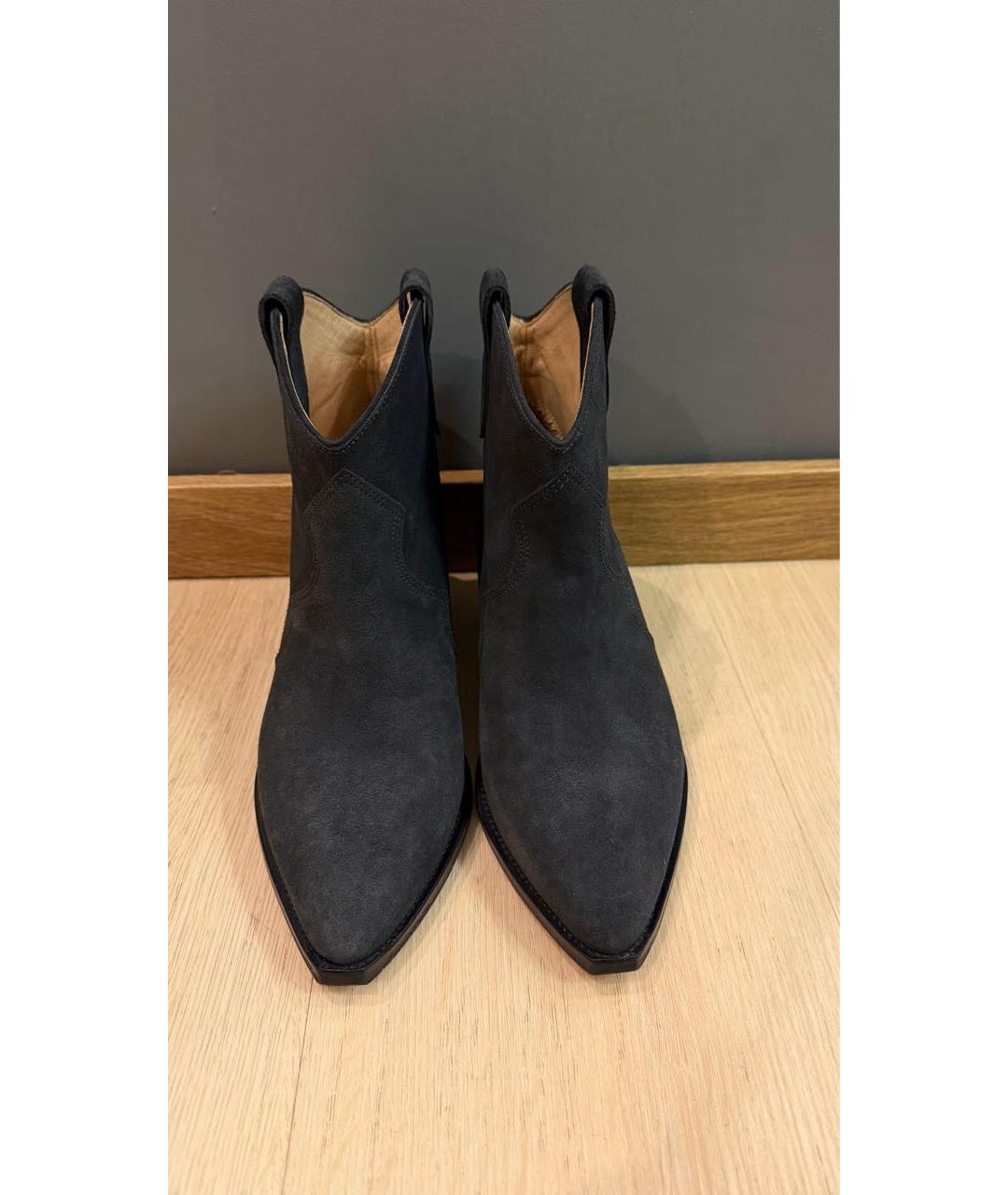 ISABEL MARANT Темно-синие замшевые ботильоны, фото 2