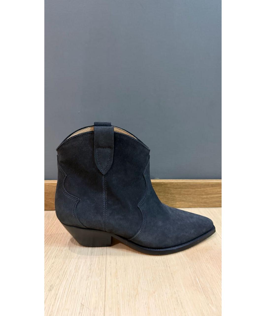 ISABEL MARANT Темно-синие замшевые ботильоны, фото 6