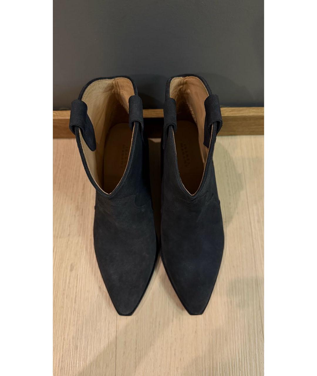 ISABEL MARANT Темно-синие замшевые ботильоны, фото 3
