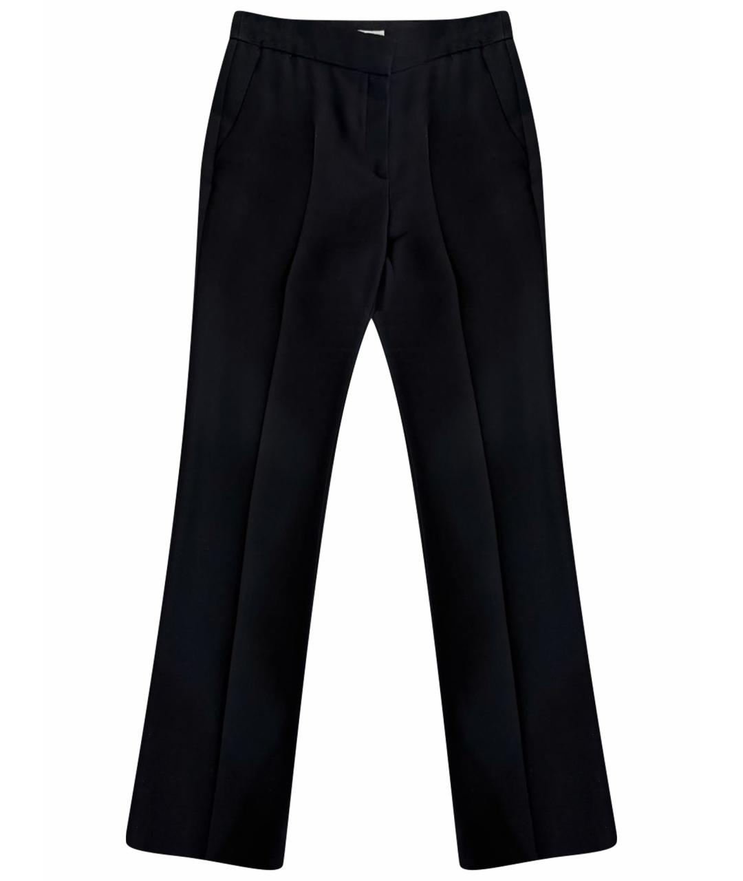 CHRISTIAN DIOR Темно-синие шерстяные прямые брюки, фото 1