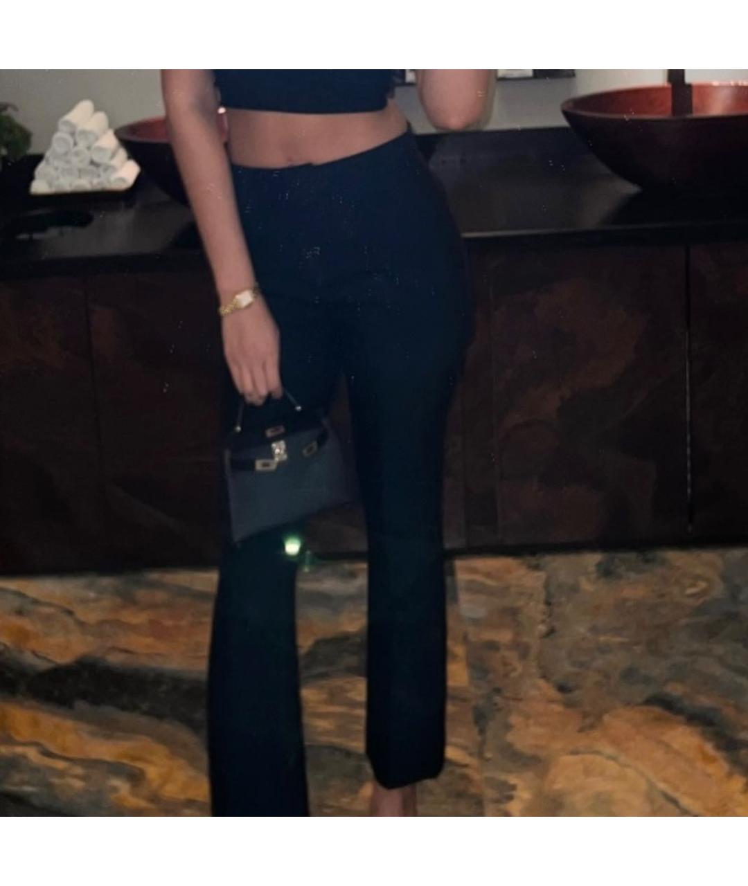 CHRISTIAN DIOR Темно-синие шерстяные прямые брюки, фото 6