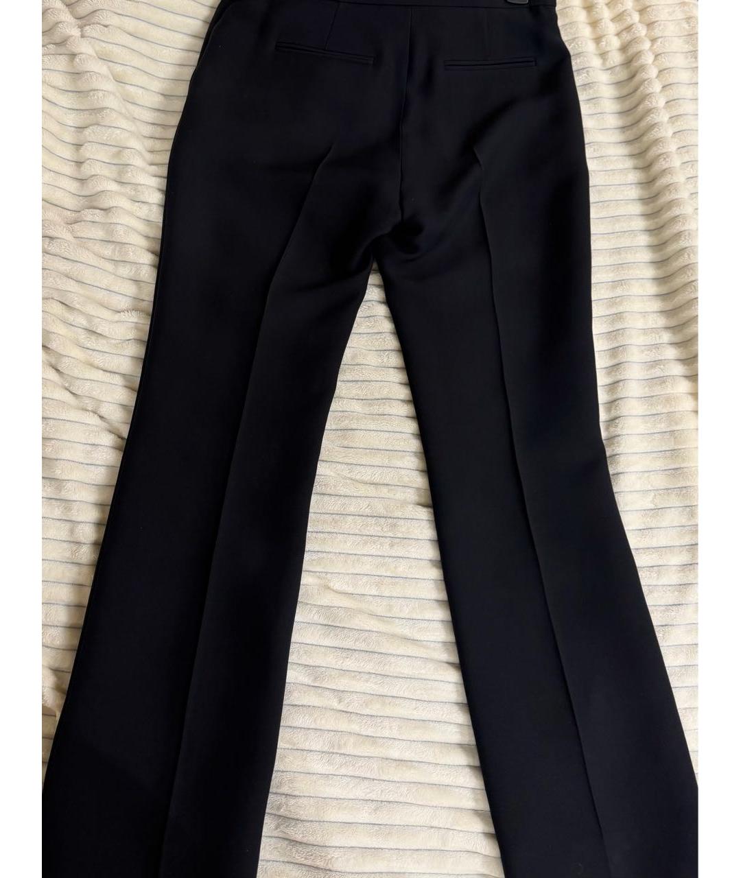 CHRISTIAN DIOR Темно-синие шерстяные прямые брюки, фото 2