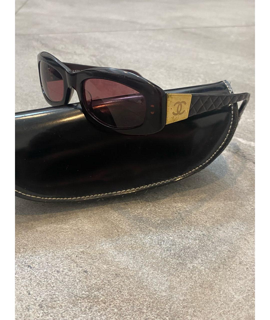 CHANEL Черные пластиковые солнцезащитные очки, фото 6