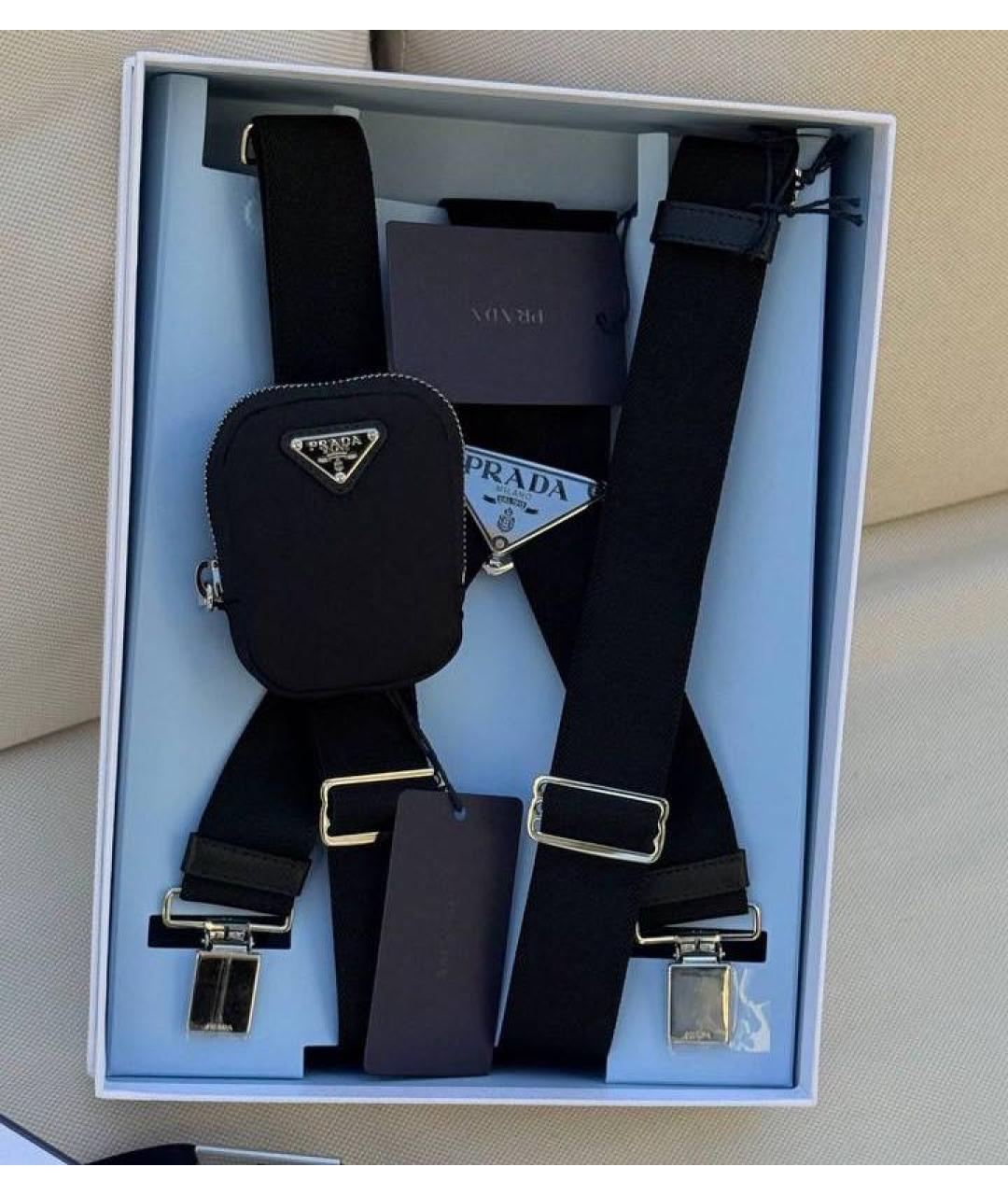 PRADA Черный ремень, фото 8