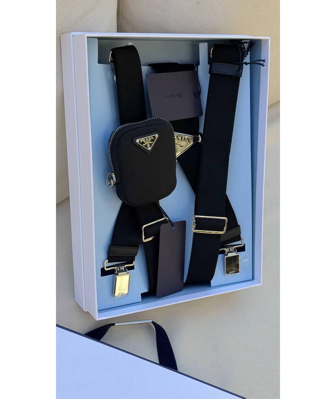 PRADA Черный ремень, фото 4