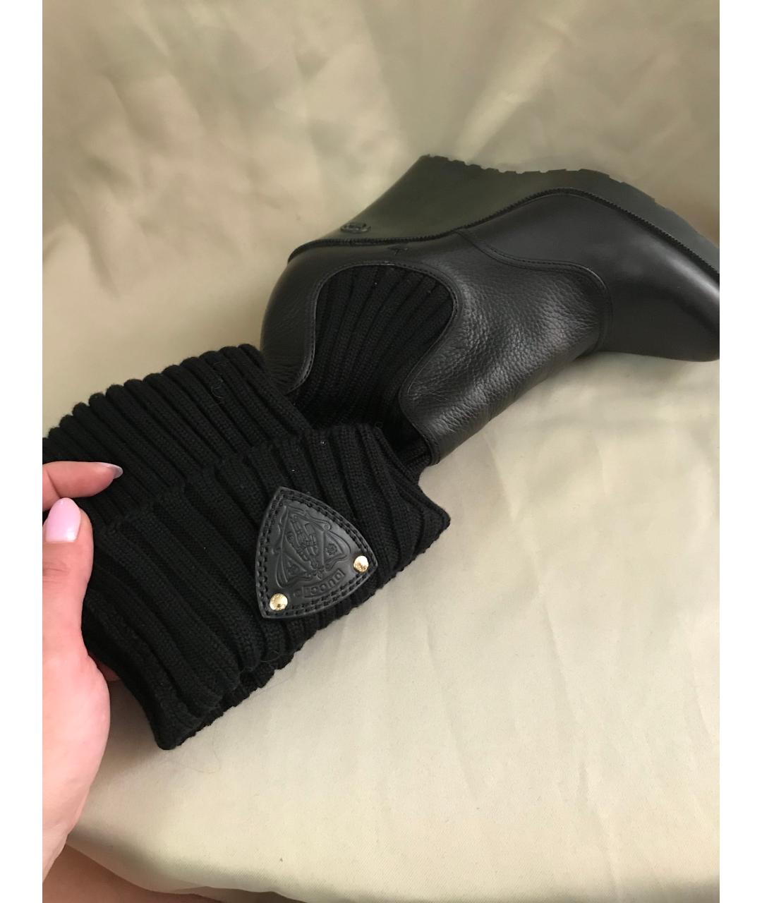 GUCCI Черные кожаные полусапоги, фото 5