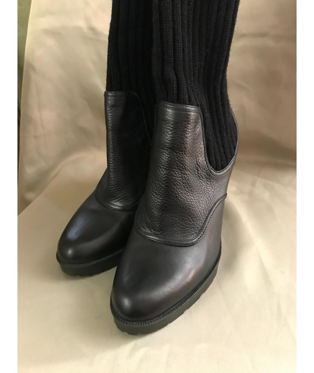 GUCCI Черные кожаные полусапоги, фото 2