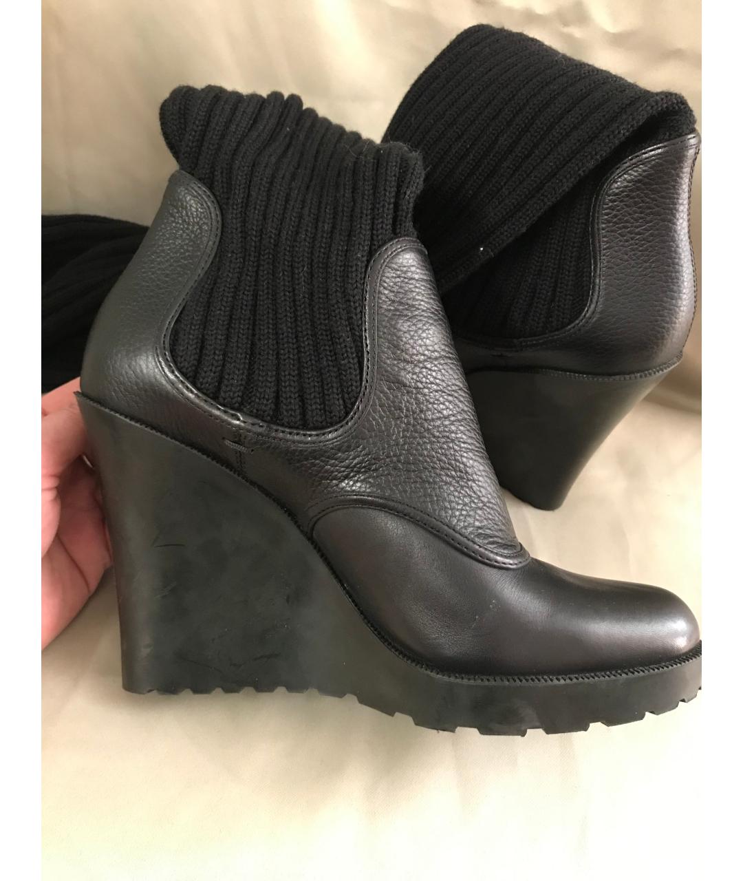 GUCCI Черные кожаные полусапоги, фото 4