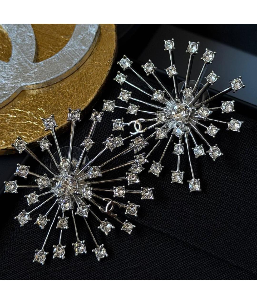 CHANEL Серебряные серьги, фото 3