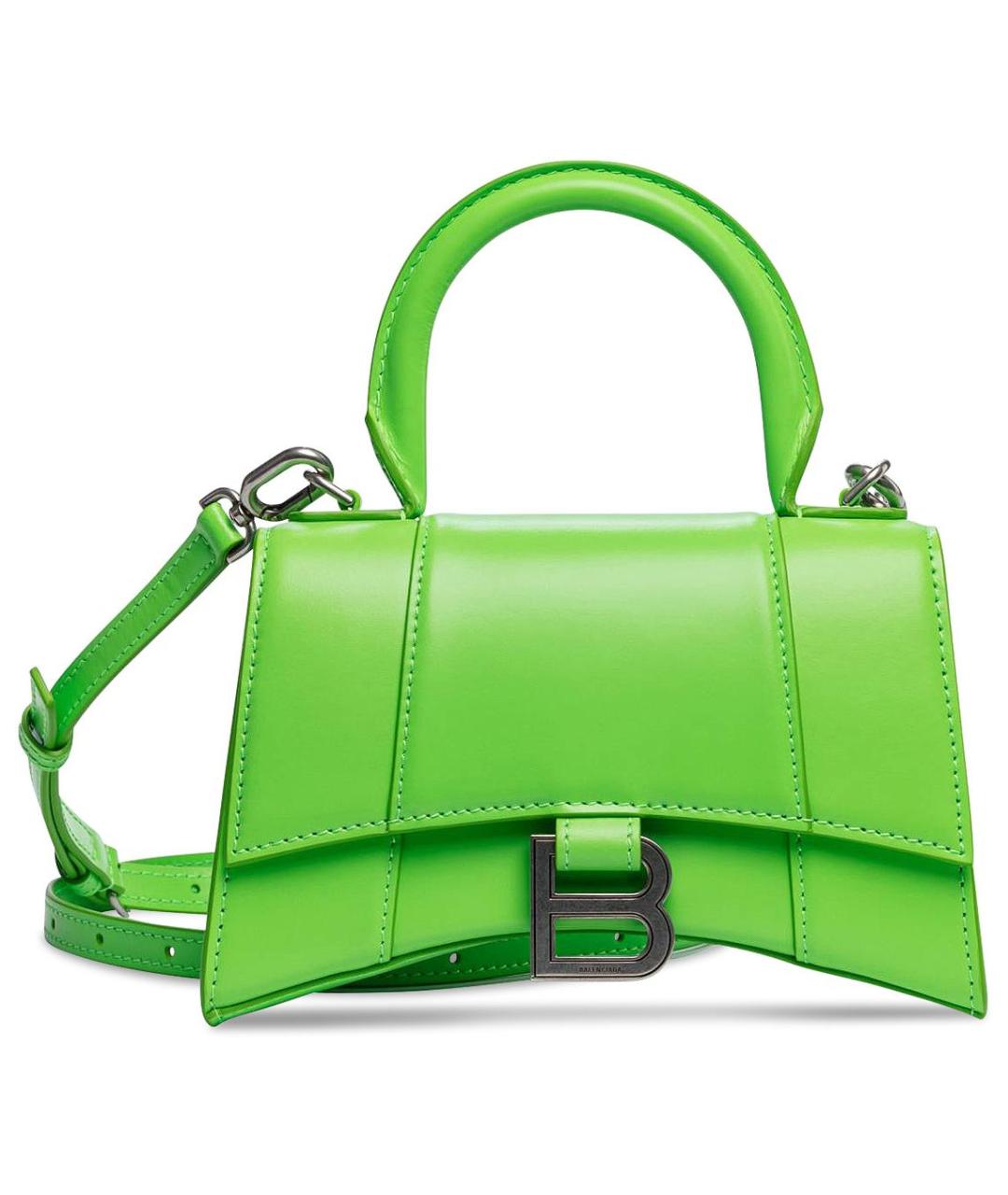 BALENCIAGA Салатовая кожаная сумка через плечо, фото 4