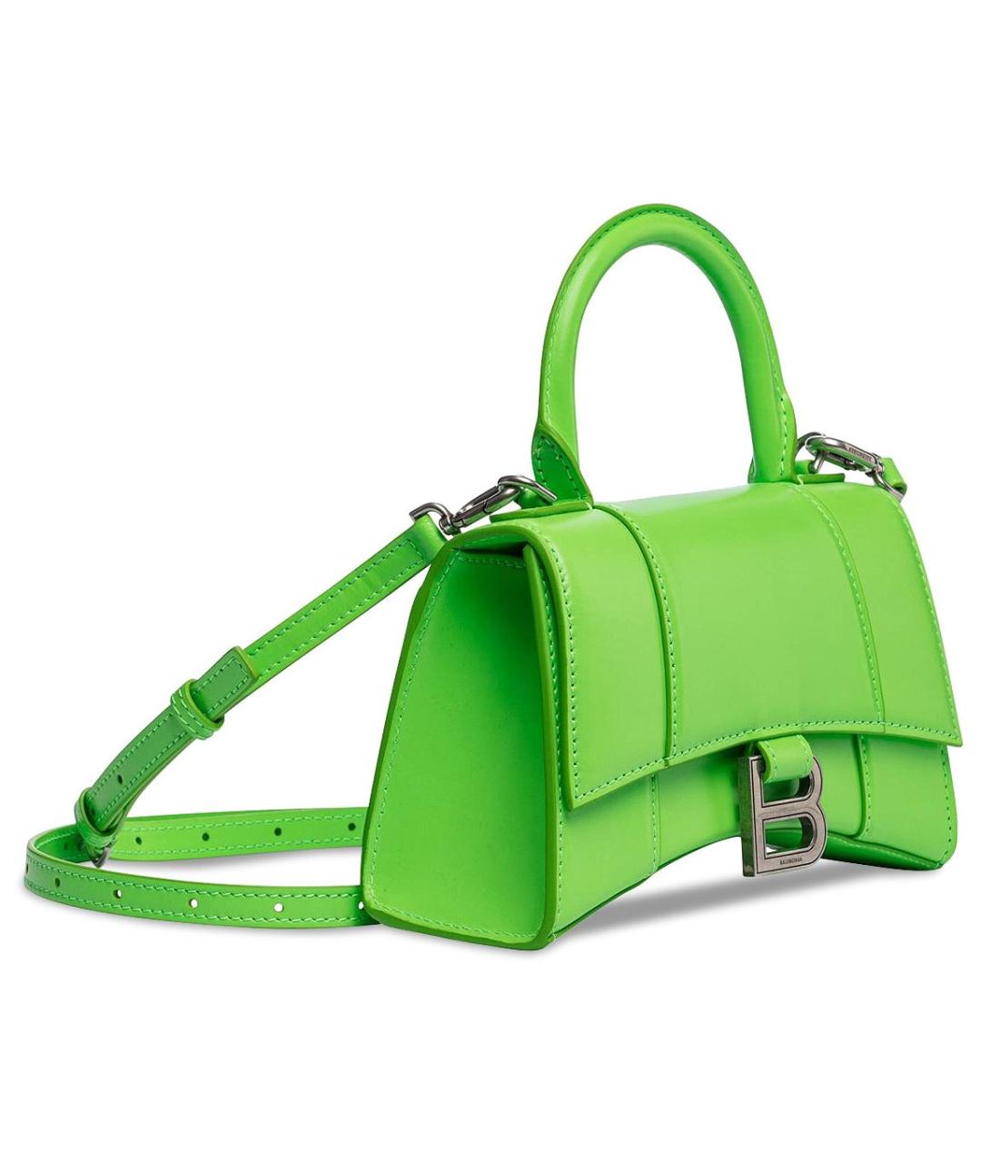 BALENCIAGA Салатовая кожаная сумка через плечо, фото 3