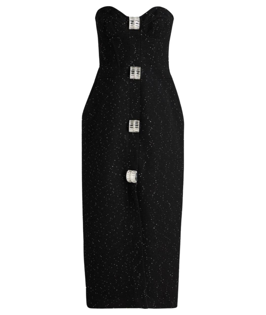 DAVID KOMA Черное вискозное вечернее платье, фото 1