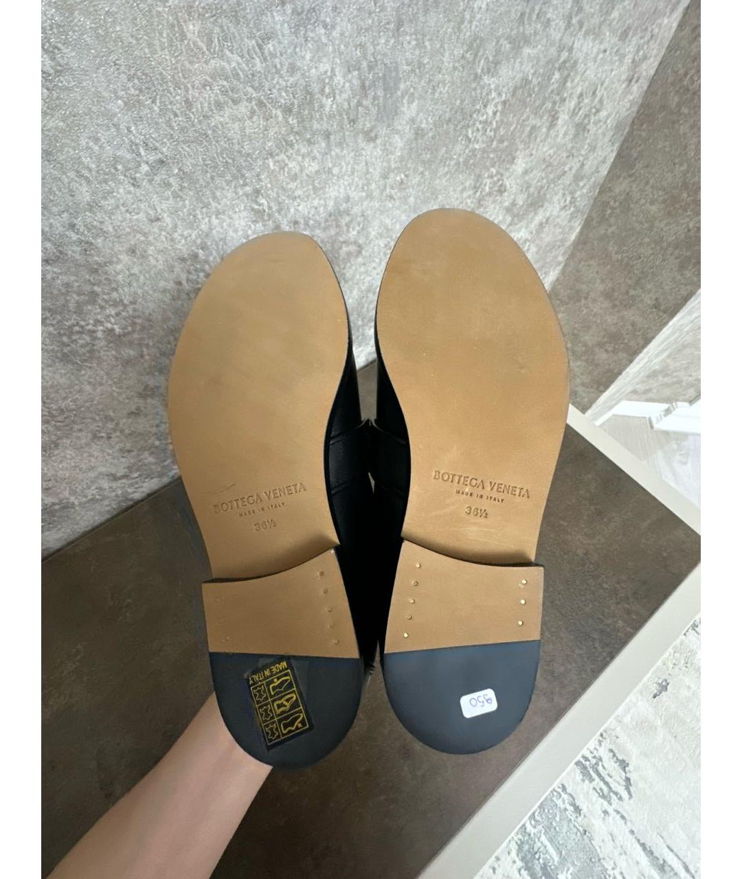 BOTTEGA VENETA Черные кожаные лоферы, фото 8