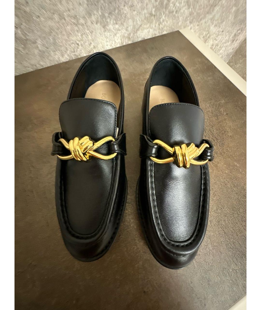 BOTTEGA VENETA Черные кожаные лоферы, фото 6