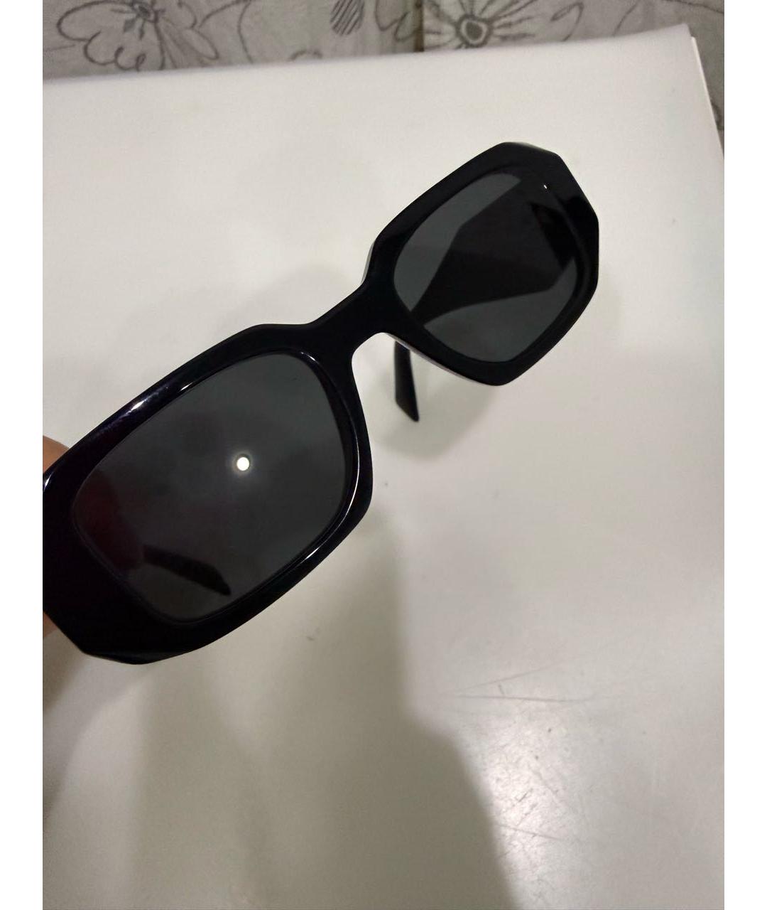 PRADA Черные пластиковые солнцезащитные очки, фото 4
