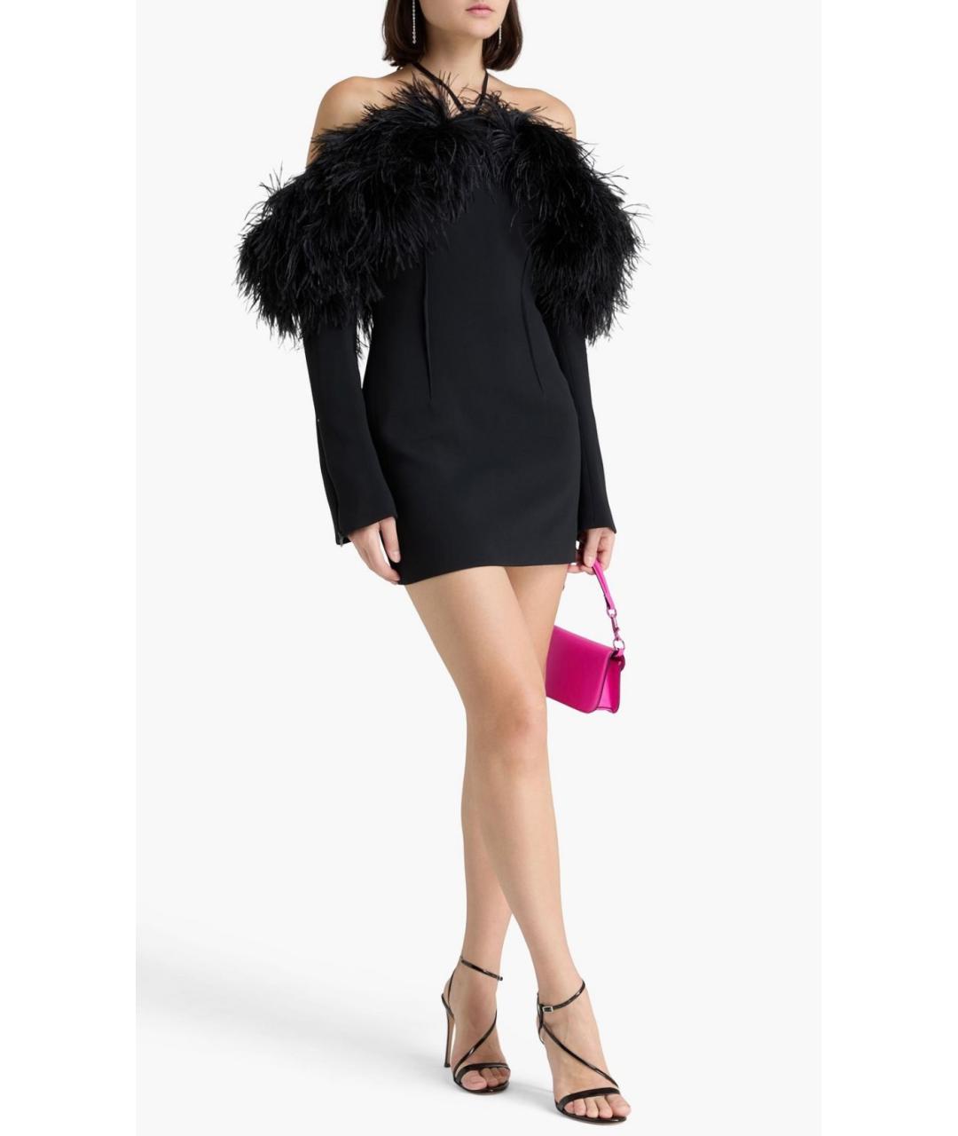 DAVID KOMA Черное вискозное коктейльное платье, фото 2