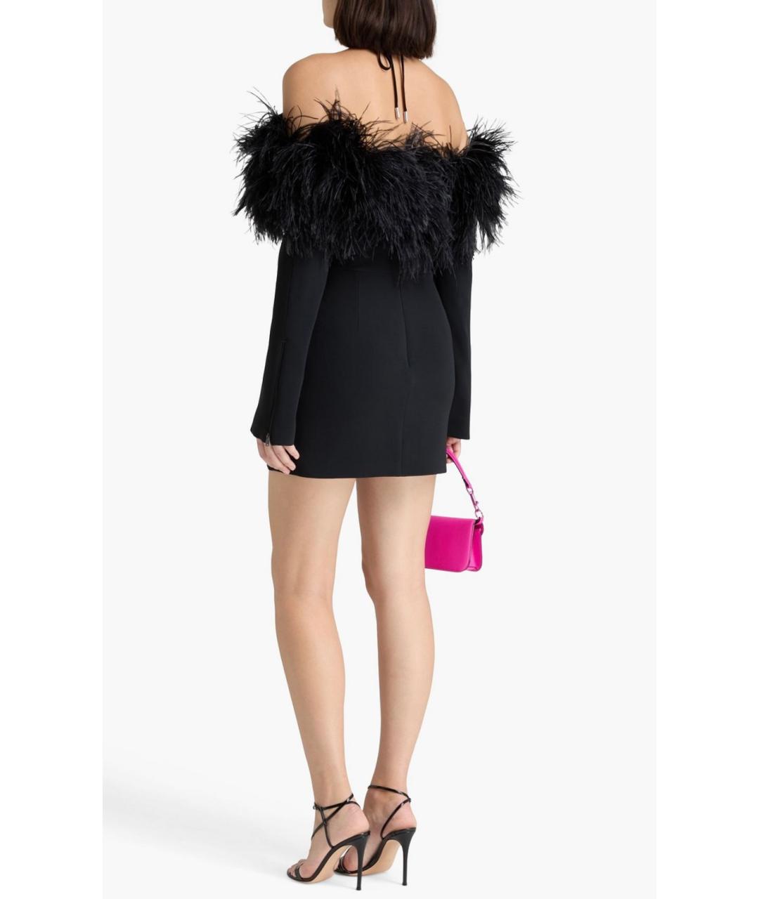 DAVID KOMA Черное вискозное коктейльное платье, фото 3