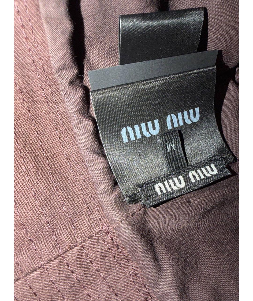 MIU MIU Коричневая хлопковая панама, фото 4