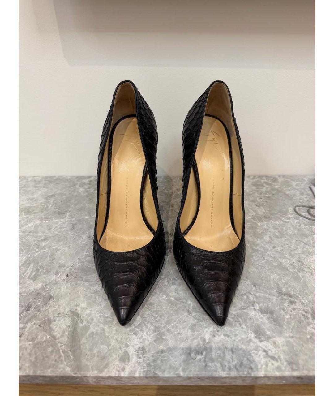 GIUSEPPE ZANOTTI DESIGN Черные кожаные туфли, фото 2