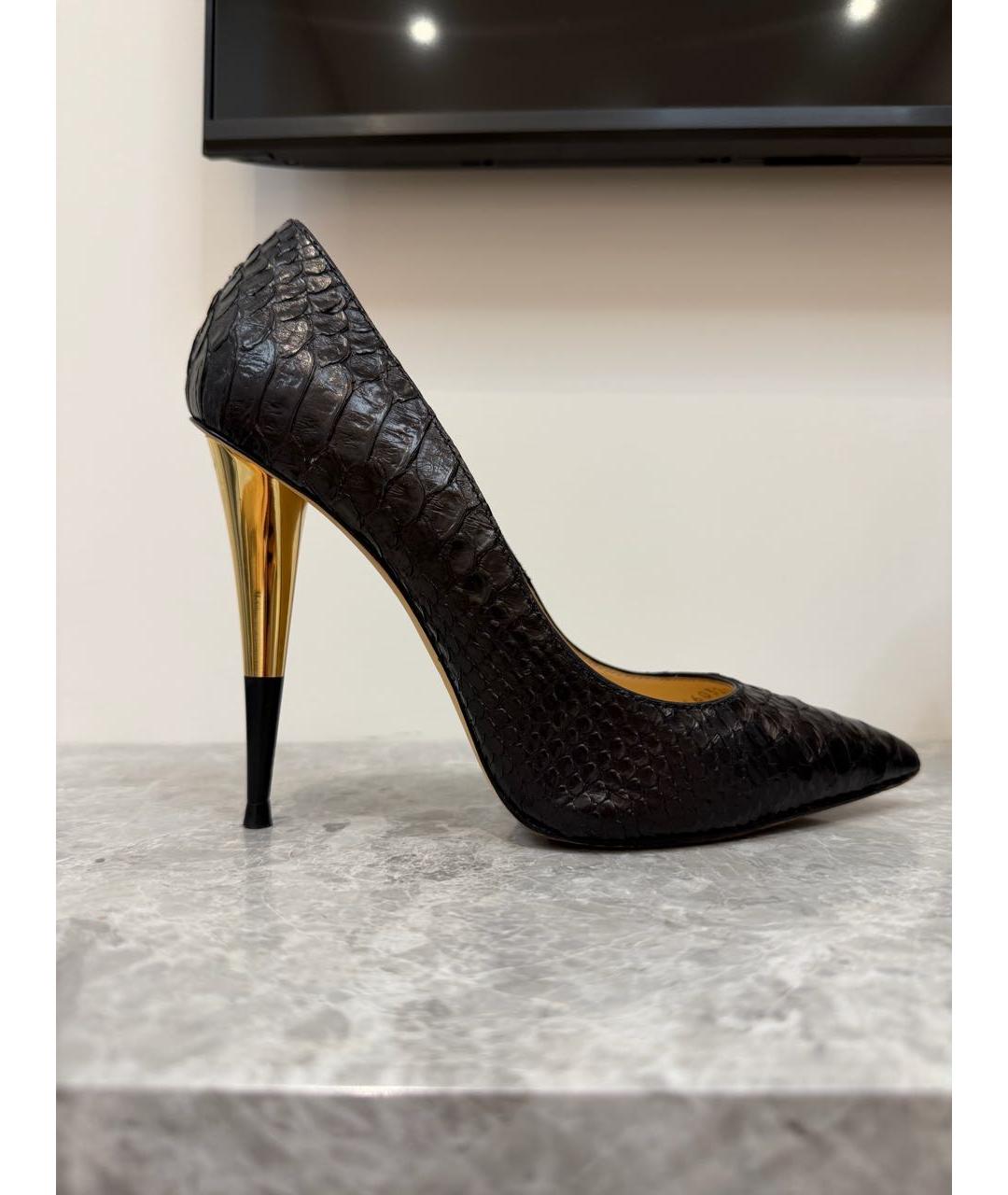 GIUSEPPE ZANOTTI DESIGN Черные кожаные туфли, фото 5