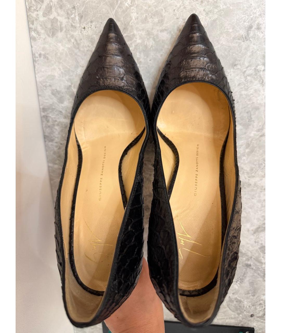 GIUSEPPE ZANOTTI DESIGN Черные кожаные туфли, фото 3