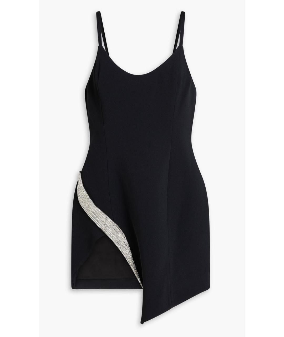 DAVID KOMA Черное вискозное коктейльное платье, фото 4