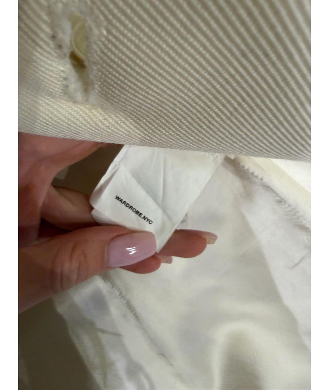 WARDROBE.NYC Белое шерстяное пальто, фото 3